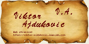 Viktor Ajduković vizit kartica